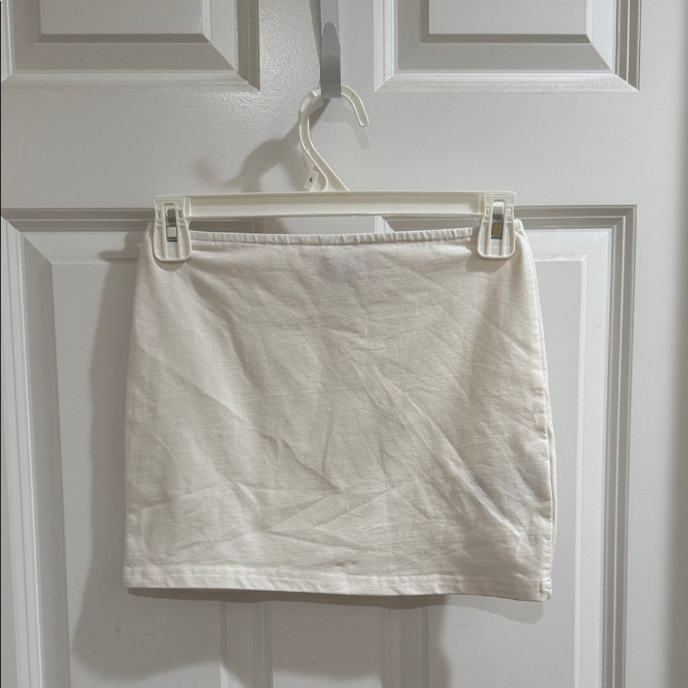 Edikted Cotton Cream Women's Skirt